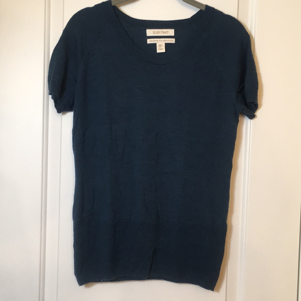 Dark teal merino wool top - SO soft!